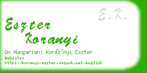 eszter koranyi business card